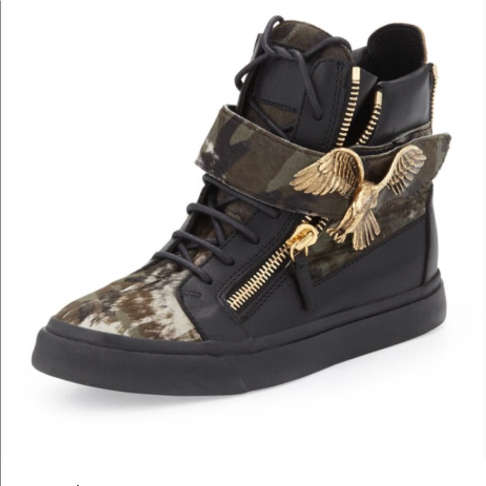 Giuseppe Zanotti Golden Eagle Calf Skin Hi Tops